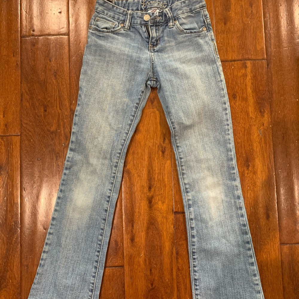 Girls Bootcut Blue Jeans